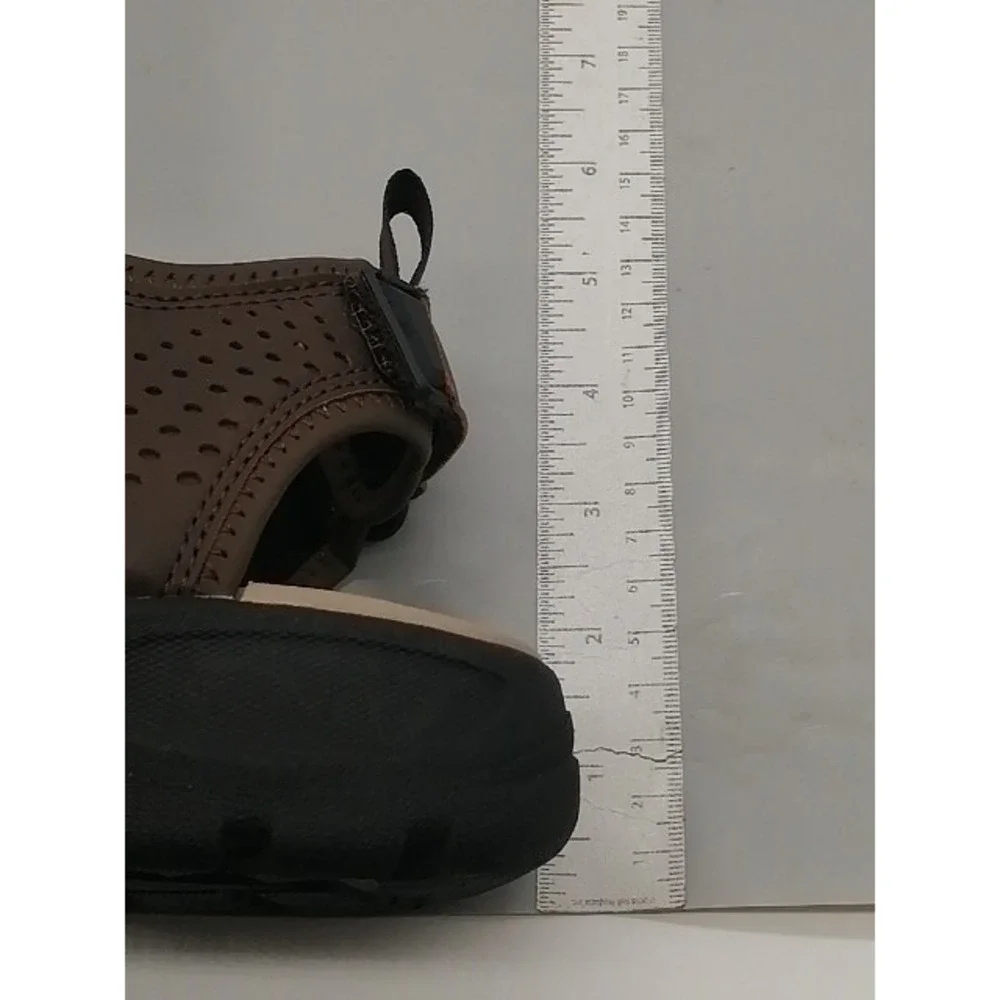 Lands End Sandals Mens Brown 8 Sport Shoe Hoop Loop Straps Comfort 516476 NEW